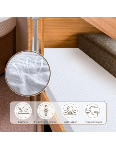 Colchón Dyonery Cama Corta Reina 8 Pulgadas Espuma Memoria