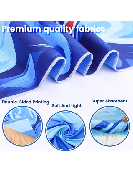 Paquete de 2 Toallas de Playa DFFGGD Microfibra 180x99cm