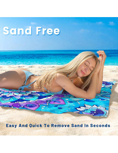 Paquete de 2 Toallas de Playa DFFGGD Microfibra 180x99cm