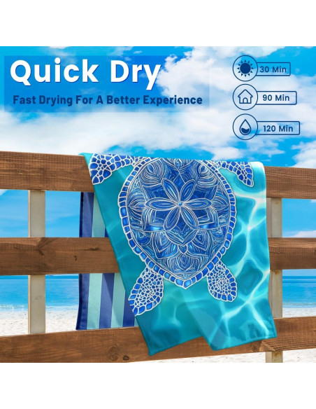 Paquete de 2 Toallas de Playa DFFGGD Microfibra 180x99cm