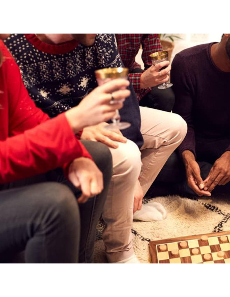 Fichas de Damas y Backgammon Baspoom - 30mm Marrón Natural