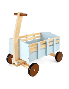 Carrito de Juguete PairPear 2 en 1 Andador y Carga Madera