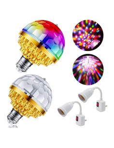 Paquete de 2 luces disco LED TiKeTaoKe RGB para fiestas