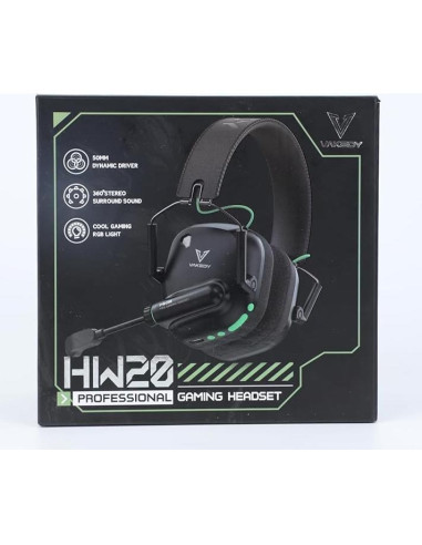 Auriculares Gaming Inalámbricos HW20 - 50mm, 50H, Bluetooth 5.4, RGB