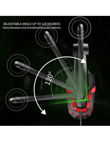 Auriculares Gaming Kikc PS-4 con Micrófono y Control de Volumen