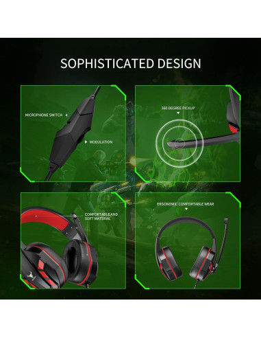 Auriculares Gaming Kikc PS-4 con Micrófono y Control de Volumen