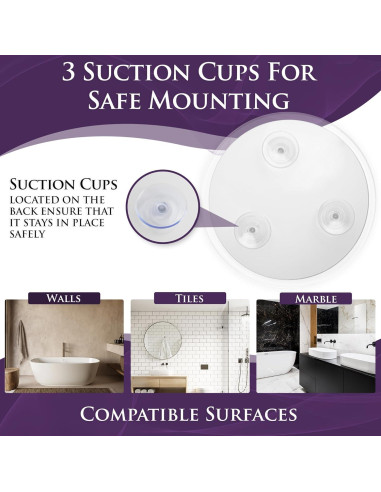 Juego de Espejos Aumentadores 20X y 7X Mirrorvana - Vidrio