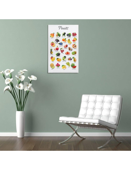 Póster Educativo de Frutas ZGOBMZ 30x45 cm Montessori