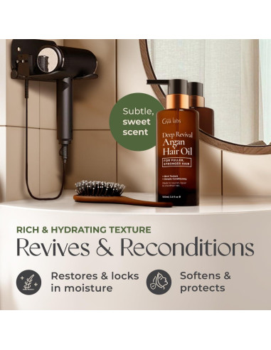 Aceite de Argán Revitalizante Profundo Gya Labs 100 ml - Cabello Dañado