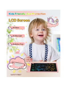 Tableta de Escritura LCD FLUESTON 10" Rosa para Niños 2