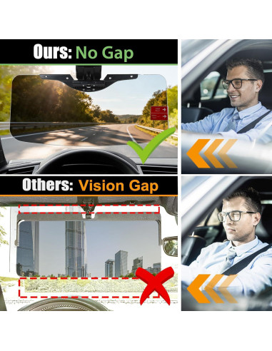 Extensor de Visera Solar GQLHYD para Auto, Polarizado HD