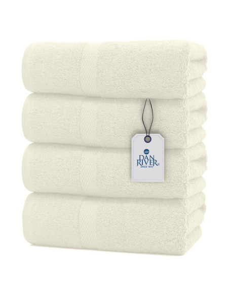 Conjunto de Toallas de Baño DAN RIVER 4 Piezas 68.5x137 cm 100% Algodón