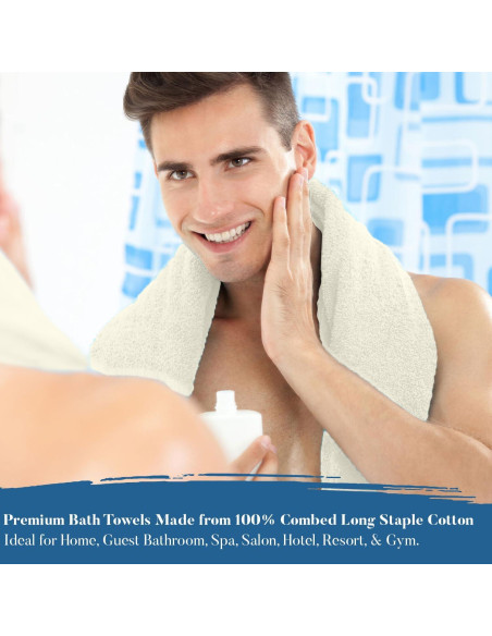 Conjunto de Toallas de Baño DAN RIVER 4 Piezas 68.5x137 cm 100% Algodón