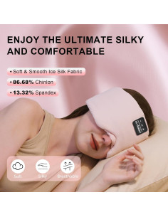 Máscara de Sueño Bluetooth LC-dolida Rosa con Auriculares 5.4 2