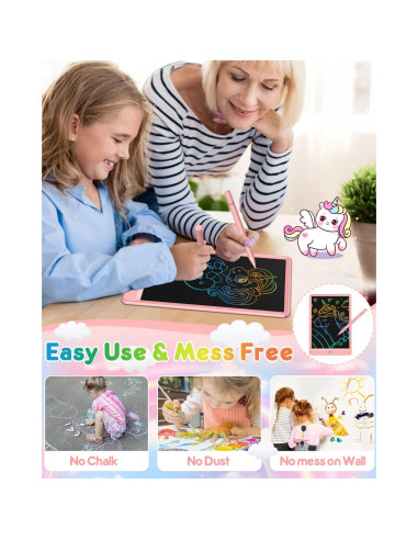 Tableta de Escritura LCD FLUESTON 10" Rosa para Niños