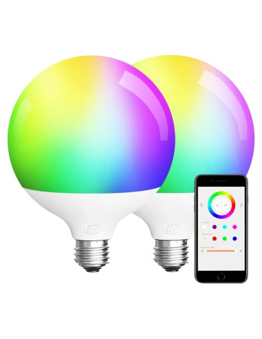 Bombillas LED Globo ILC G120 15W E26 RGB CCT 2700K-6000K 2P