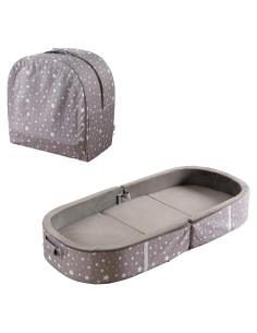 Cama de viaje portátil BYBYME - Cuna plegable impermeable 134.6x63.5 cm