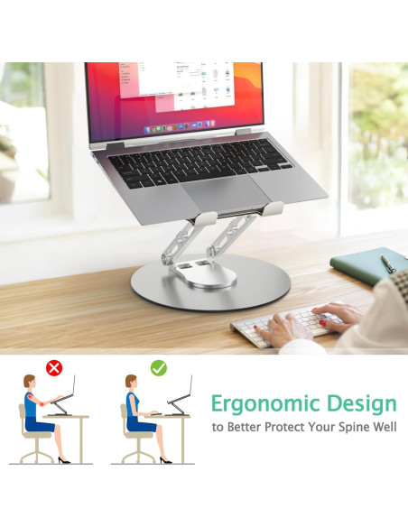 Soporte para Laptop Ergonómico GleYo TM2 Ajustable 360