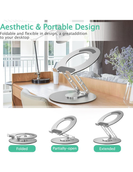 Soporte para Laptop Ergonómico GleYo TM2 Ajustable 360