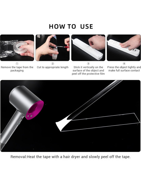 Cinta Adhesiva Doble Cara SUTOUG 6m Transparente Reutilizable