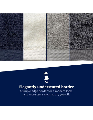 Conjunto de Toallas Lincoln & Palm 3 Piezas 700 GSM Carbón