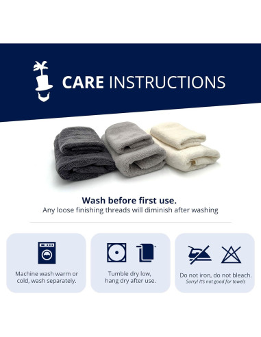 Conjunto de Toallas Lincoln & Palm 3 Piezas 700 GSM Carbón