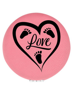 Espejo Compacto Enthoozies de Cuero Sintético 6.35 cm Doble