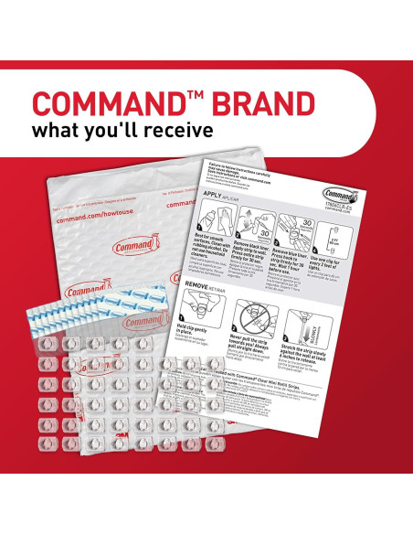 Clips de Luz Mini Command 45 Piezas Transparentes Indoor