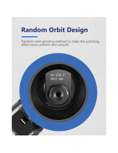 Lijadora Orbital Aleatoria Meite MT-5105 5" 12000 RPM Neumática 2