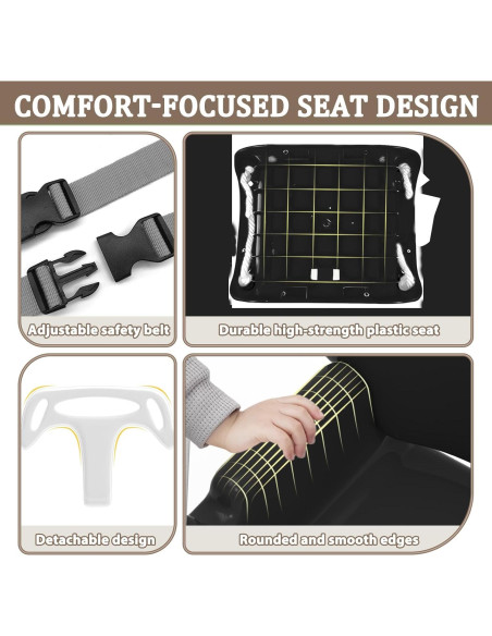 Columpio y Saltador 2 en 1 JWPEHOE Plegable Negro