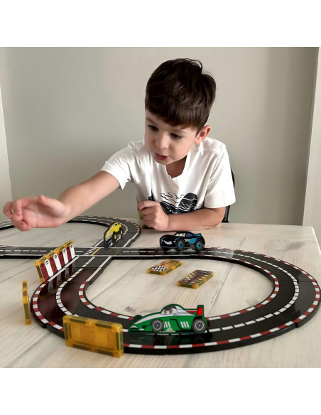 Juego de Pistas de Carreras Magnéticas IGIVI - 4 Coches, 1.01 kg