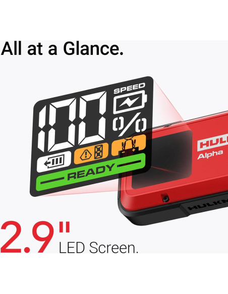 Arrancador de Batería Hulkman Alpha 1250A 44.4Wh Portátil