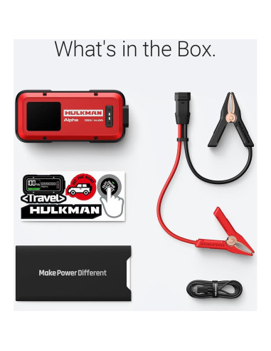 Arrancador de Batería Hulkman Alpha 1250A 44.4Wh Portátil