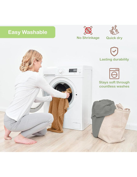 Manta de Muselina Algodón Orgánico Infancie 119x119 cm Oro/Salmón