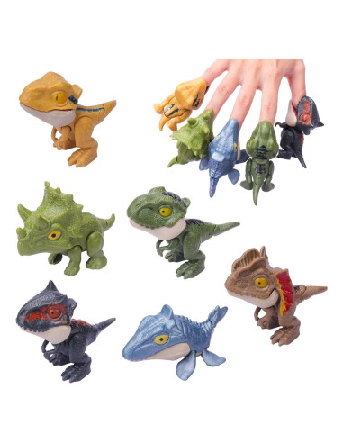 6 Juguetes de Dinosaurios para Dedos Ledorr - Regalo Infantil