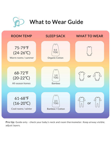 Saco de Sueño Bebé TADO MUSLIN 100% Algodón Orgánico 0.5 TOG