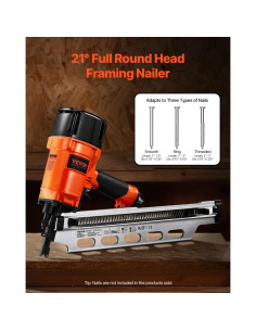 Clavadora Neumática VEVOR 21 5.08-8.89 cm Ajuste Profundidad 2