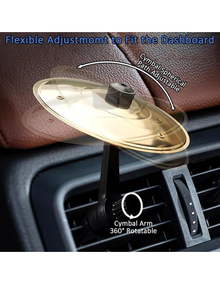 Mini Platillo de Ventilación de Auto ZAGEVIVIN Oro 13.5cm