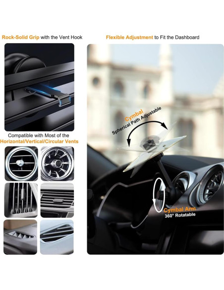 Mini Platillo de Ventilación de Auto ZAGEVIVIN Oro 13.5cm