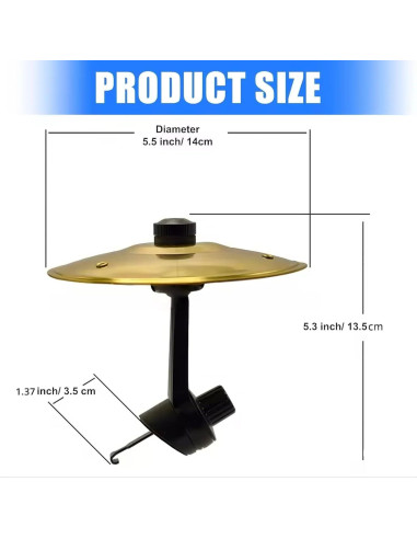 Mini Platillo de Ventilación de Auto ZAGEVIVIN Oro 13.5cm