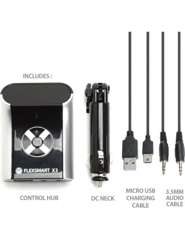 Adaptador Bluetooth GOgroove FlexSMART X3 Mini para Coche