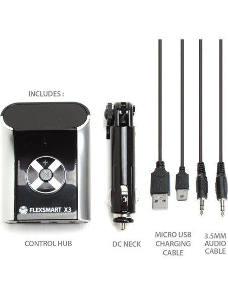 Adaptador Bluetooth GOgroove FlexSMART X3 Mini para Coche