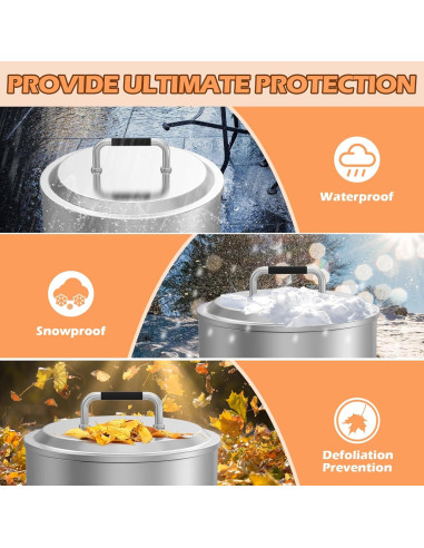 Tapa de Fogata Redonda MOASKER 15" Acero Inoxidable