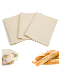 3 Toallas de Té 100% Algodón ANPHSIN para Hornear Pan 35.5x45.7cm