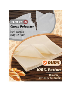 3 Toallas de Té 100% Algodón ANPHSIN para Hornear Pan 35.5x45.7cm 2