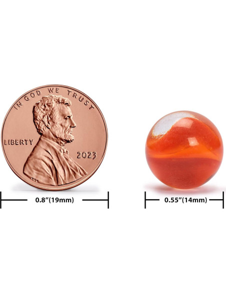 Canicas de Vidrio 60 Piezas 14mm Diseño Pétalo Importaciones Yellow Mountain