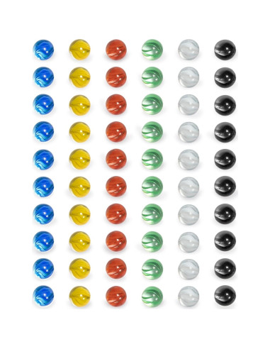 Canicas de Vidrio 60 Piezas 14mm Diseño Pétalo Importaciones Yellow Mountain