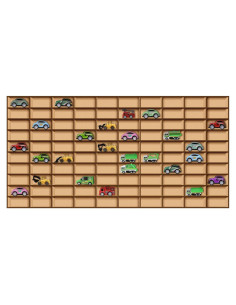 Estante de Madera Menkxi para 110 Autos de Juguete Montado en Pared