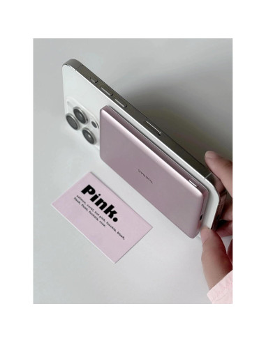 Cargador Portátil Inalámbrico TORRAS MiniMag 5000mAh Rosa