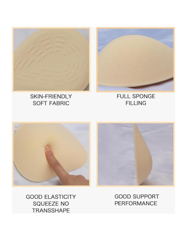 Prótesis de Mama Algodón Inserciones Espiral S-XL para Mastectomía